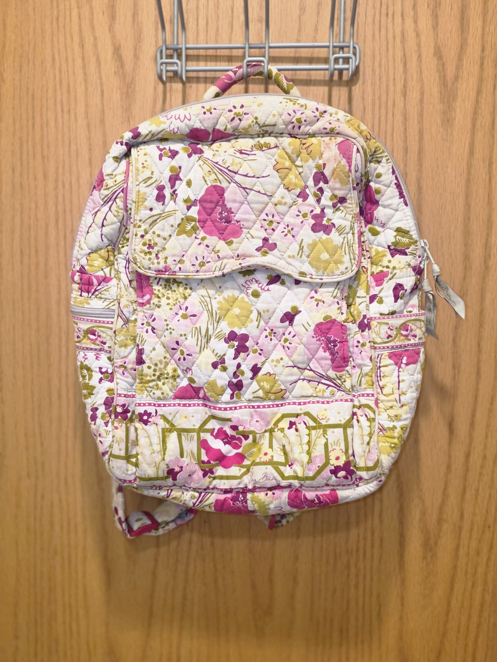Vera Bradley Quilted Floral Backpack - Pink & Yellow